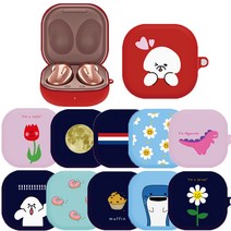 엔에스비비 갤럭시 버즈 라이브 소프트 젤리 케이스 귀여운/심플/디자인, 슈프림박스로고/레드, BUDS LIVE CASE