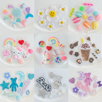 데코덴 파츠세트 모음 폰케이스꾸미기 필통만들기 파츠세트 탑꾸 다꾸 폴꾸 탑로더 방과후수업재료, 유니콘 10종 세트