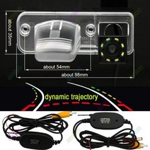 화물차후방카메라 후방카메라 룸미러후방카메라 폭스 바겐 T4 Multivan Transporter Caravelle Business HD CCD 자동차 주차 역방향 백업 후면보기 무, Dynamic Wireless