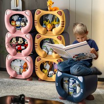 AKRUA 장난감정리함 수납정리함 다기능 이동식 박스 수납 서랍형 간식 정리함 바구니 토이박스, 핑크, 2P