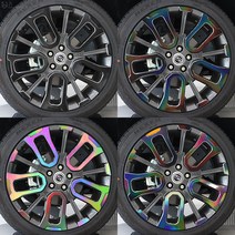 BELUCAR 토레스 타이어 휠 무지개빛 반사 홀로그램 프리즘 차량 실외 데칼 시트지 자동차 튜닝 스티커, 유광화이트