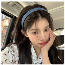 핸드메이드 데님 헤어밴드 머리띠 데일리 연예인 헤어 악세사리