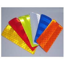 대성부품/미니사각 반사리플렉터/반사스티커/테이프/화이트/레드/블루/그린/오렌지/엘로우/10개/1세트/반사테이프/벌집/야간/안전운행/고휘도/화물차/대형트럭/특장차, 미니사각 블루(10개1세트)