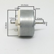 민코타1PCS RK-500TB-13480 새로운 Mabuchi 이중 출력 샤프트 마이크로 DC 모터 RK-500TB 귀금속 브러시 14, 한개옵션0
