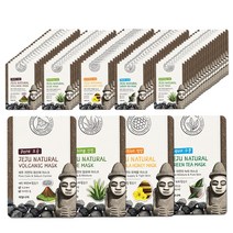 제주 마스크팩 녹차 20p + 유채꿀 20p +화산재 20p + 알로에 40p, 1세트