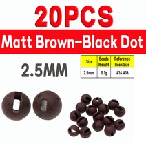 빙어낚시 견지낚시 얼음낚시 WIFREO 20pcs 플라이 낚시를위한 점 눈을 가진 금속 구멍을 뚫은 텅스텐 구슬, 15 20pcs 2.5mm MBBD