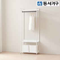 동서가구 디넬 시스템행거 조립식 800 철제 드레스룸 1단 행거 옷장 DF923362, 그레이