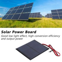 미니 태양 전지 패널 에폭시 보드 모듈 5 개 30CM 빨간색과 검은 색 와이어 DC5.5V 160mA 광 시스템 도, 01 5.5 볼트