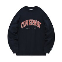 커버낫 COVERNAT 아치 로고 맨투맨 네이비