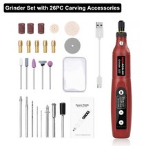 드릴 연마기 전동드릴 비트 전기 그라인더 공구 Newacalox 미니 기계 usb 충전, 협력사, 26pc r 그라인더 세트