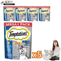 고양이 마약간식 템테이션 헤어볼 컨트롤 대용량 메가팩 130g, 5팩
