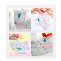 생일 파티 종이 컵코스터 티코스터 컵받침10cm 홍학