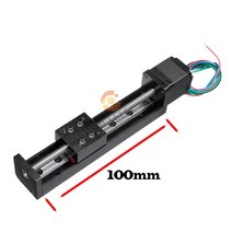 가이드 서보 모터 액츄에이터 3D 프린터 선형 레일 T 형 미니 스테퍼 액추에이터 50-100mm 스트로크 슬라이딩 테이블 및 Nema11 28mm, [05] 12mm Pitch, [02] 100mm