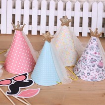 [펠트친구]무늬펠트 요정고깔모자/ 모자만들기 생일축하 파티용품, 샤이하트프린세스(펠트지만구입)