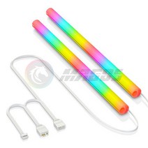 열교환기 커스텀수냉 120 360 CPU AIO 워터 쿨러 튜브 RGB 소프트 야광 네온 커버 5V 3Pin, 01 ST350