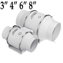 소형시로코팬 배풍기 공업용 산업용 환풍기 220v 3 468 배기 팬 벽 창 마운트 화장실 주방 욕실 홈 인라인 파이프 덕트 팬 환기 공기 청소, 8 인치