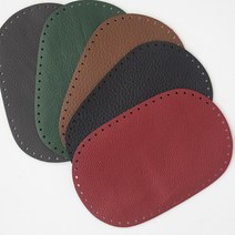 퀼팅맘 슈렁큰 가죽 가방 밑판 바닥 (사각 징 가죽장식 소꿉이 가방발), [라운드] 카멜브라운, 1개