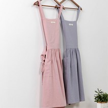 선생님 양옆주머니 엑스자끈 원피스 앞치마 원피스형 유치원 얌전한, 그레이