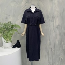[행복여] 비바 플랩 포켓 바스락 스트링 카라 원피스