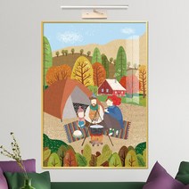 보고아트 봄 여름 가을 겨울 풍경화 일러스트 북유럽 인테리어 그림 액자, 7_가을 일러스트(글자X)