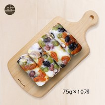 오복떡집 영양찰떡 모듬떡 75gx10개 완두베기 서리태 밤 호박꼬지 영양떡 아침식사대용 간식떡 수제떡 냉동포장, 1세트, 75g