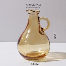파티룸 렌탈스튜디오 꽃병 INS Nordic Colored Glass Vase Flower arrangement hydroponics ball glass art flower war, [02] YELLOW