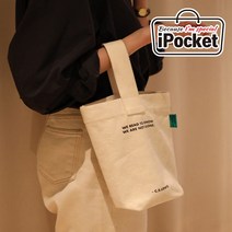아이포켓 친환경 텀블러에코백 미니에코백 캔버스 토트 데일리 면가방
