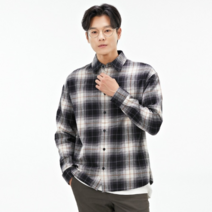 [체이스컬트] 남성 세미 오버핏 겉기모 체크 셔츠-AFRK5416C03