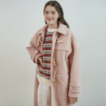 샐러드볼즈 OVERSIZED DUFFLE COAT PINK