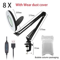 돋보기 확대경 병원 검사 독서 노안 시술 미용 공방용 주얼리 세공 새로운 직 라이트, 8배, 8배, 사진으로