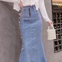 셀러허브 여성패션 [오노마] ONM G125953_앞지퍼데님롱스커트