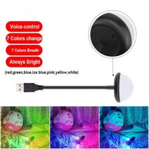 LED 콘서트 노래방 휴대용 미니 Usb 디스코 볼 램프 음성 활성화 파티 스트로브 라이트 RGB 프로젝션 분위기 램프 자동차 룸 장식, B-7 Colors change