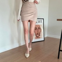 브이와이 VY 여자 튤립스커트 잔주름 슬림핏 딱붙는 치마