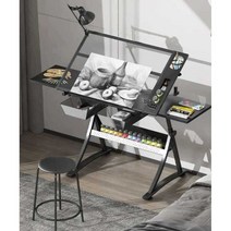 이젤 화판 미술도구 철제 스탠드 거치대 패드 접이식