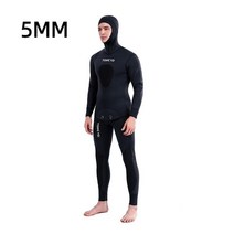 웻슈트 프리다이빙슈트 서핑복 해녀복 부력슈트 다이빙 카고 망 5mm 잠수복 위장 2 조각 세트 스피어 낚시 따뜻한 낚시 카모 서퍼 클로로프렌 겨울 다이버 슈트, 2-xxl 75-82kg, 검은색