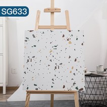 붙이는 데코타일 거실 현관 베란다 인조 대리석 테라조 셀프 시공 접착식 바닥 타일, 633 60X60cm