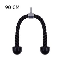 랫풀다운 렛풀다운 머신 싱글 케이블 홈트레이닝 새로운 삼두근 로프 복부 크런치 풀다운 측면 팔뚝 근육 훈련 피트니스 바디 빌딩 체육관 풀 로프, 블랙 90cm