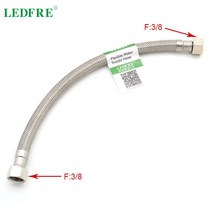 스텐주름관 ledfre flexible 3 8 304 스테인레스 꼰 호스 수도꼭지 공급 라인 연결 파이프 꼰 수도꼭지 커넥터 배관 lf15017, 300cm