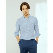 22SS 블루 린넨 스트라이프 셔츠 HZSH2B304B2