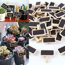 50 mini blackboard wood 메시지 슬레이트 직사각형 클립 패널 카드 메모 레이블 브랜드 가격 장소 번호 테이블
