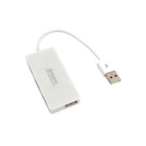 4-Port USB 2.0 Hub Splitter 4 Usb Interfaces 480Mb Portable for U Disk/ PC/Laptop Power Adapter Expa, 02 White