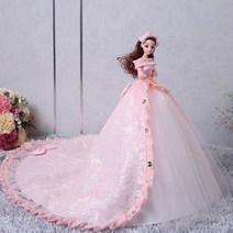 대형 45cm 웨딩 드레스 3D 큰눈 인형 어린이날 선물 장난감 A2, 45cm X 80 cm, 핑크