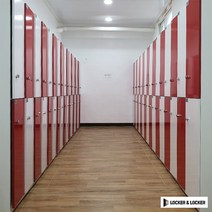 락카장 개인 락커 2단 학교 사무실옷장 개인 목재 2개단위 구매, 화이트 레드 바둑이+다이얼키