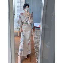 여성 린넨 원피스 롱 스커트 데님 빅싸이즈 비치웨어 정장 우아한 퍼프 슬리브 미디 드레스 여성용 여름 파티 홀리데이 가운 2022