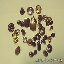 스냅/스냅단추/똑닥단추/가방의류부자재/링스냅/스프링스냅/신주재질, 골드, 스프링스냅15mm10세트