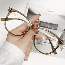투명 뿔테 안경 코받침 블루라이트차단 도수없는 안경 코디