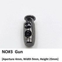 금속 스토퍼 스프링 토글 걸쇠 1 개 스톱 드로스트링 로프 코드 잠금 끈 수하물 의류 배낭 텐트, NO.3-Gun