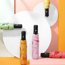상큼 과일 UV차단 암막 겸용 패션 3단 전자동우산