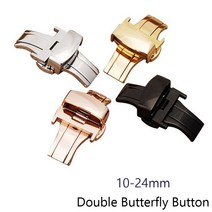 디버클 20mm디버클 시계디버클실버 디버클18mm 시계버클 자동 더블 클릭 버터 플라이 버클 시계 푸시 버튼