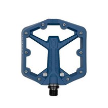 크랭크브라더스 스탬프 플랫 BMX MTB 자전거 페달 - 플랫폼 페달 최소 프로필 조정 가능한 그립, Stamp 1 Gen 2, Navy Blue_Small